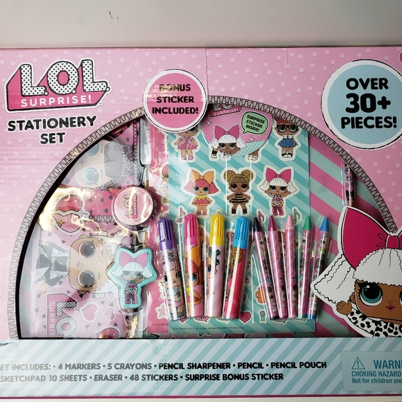 Pieces Bonus sticker included! LOL SURPRISE STATIONARY SET Over 30